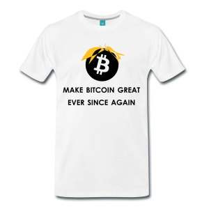 T-Shirt – Make Bitcoin Great Ever Since Again (L) White