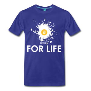 T-Shirt – Bitcoin For Life (L) Blue