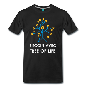 T-Shirt – Bitcoin Avec Tree Of Life (L)